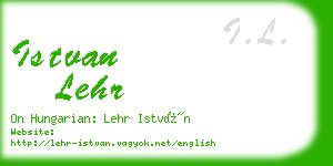 istvan lehr business card